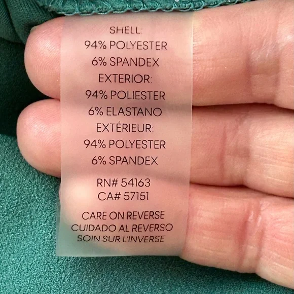 Calvin Klein Sleeveless V-neck Meadow Green Stretch Romper Shorts - Picture 9 of 11